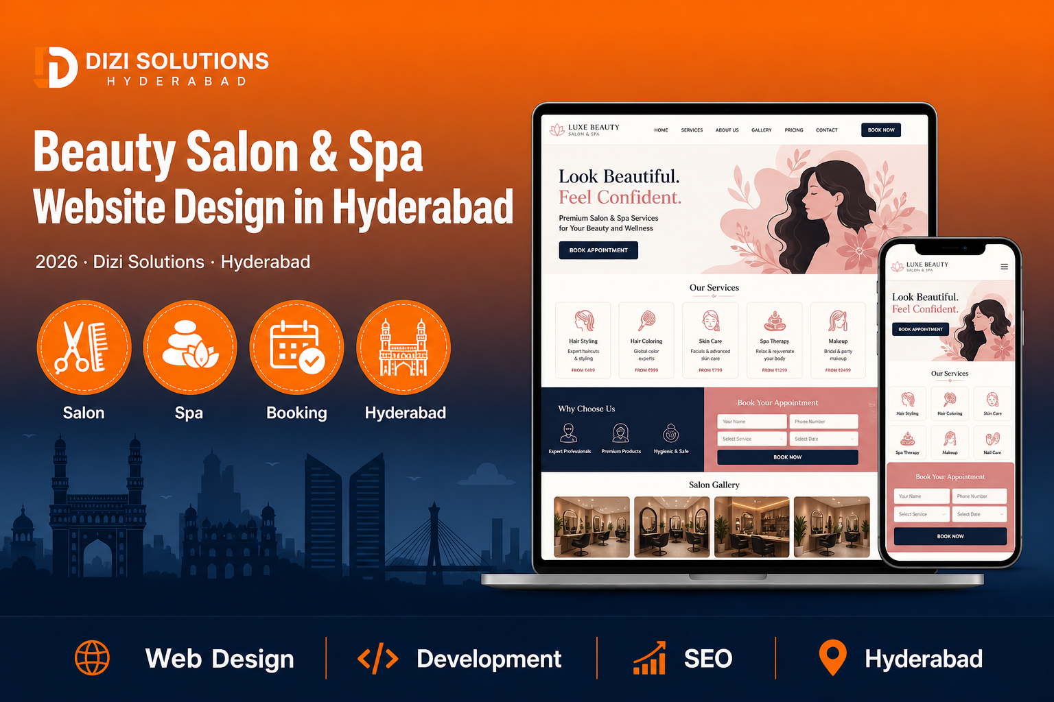 Beauty Salon & Spa Website Design in Hyderabad