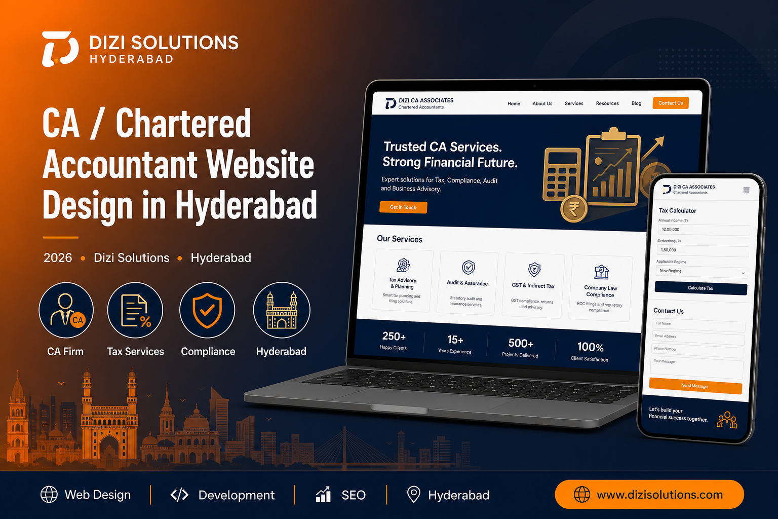 CA / Chartered Accountant Website Design in Hyderabad