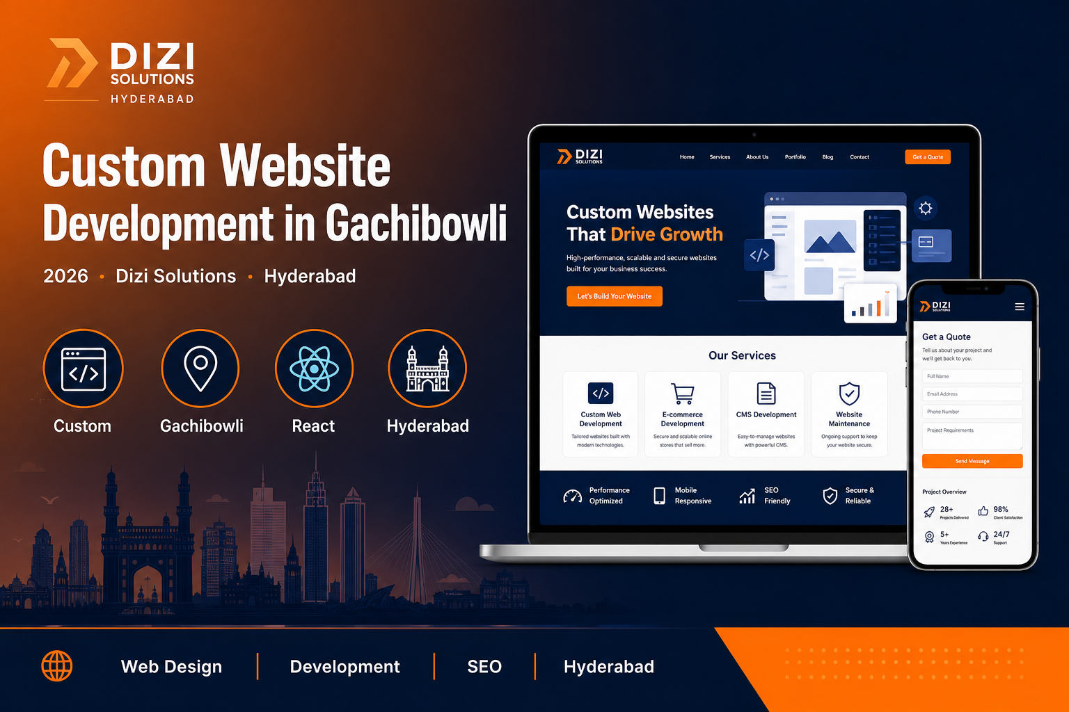 Custom Website Development in Gachibowli