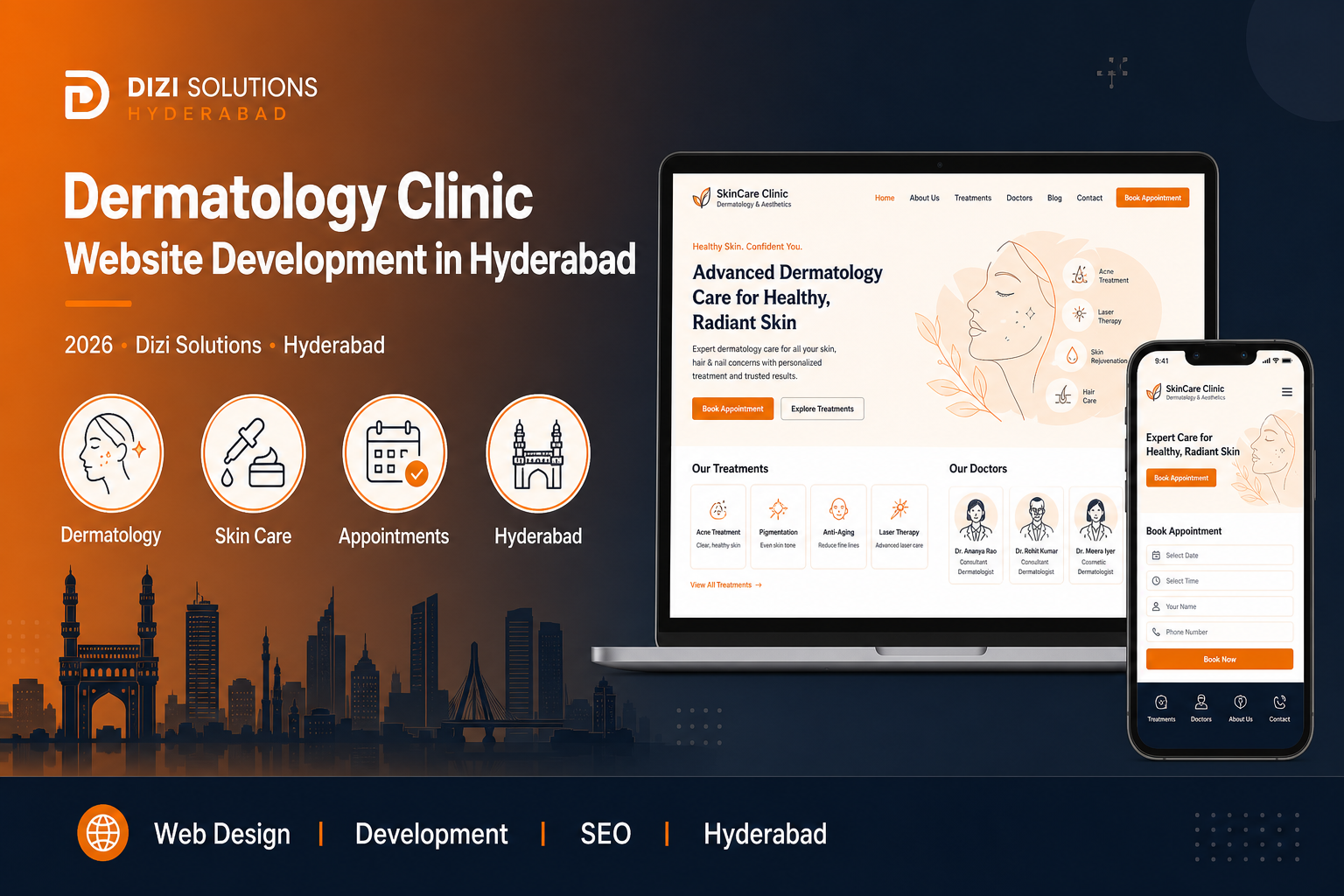 Dermatology Clinic Website Development in Hyderabad