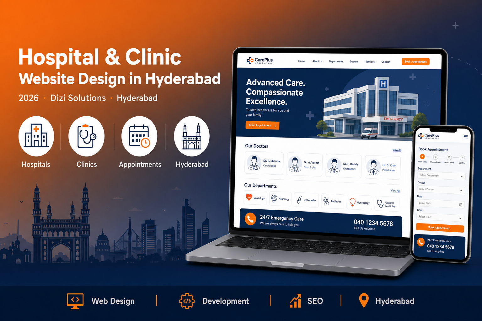 Hospital & Clinic Website Design in Hyderabad