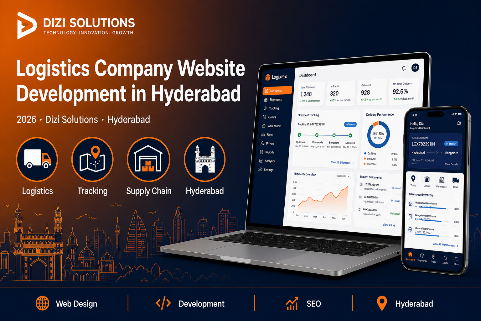 Logistics Company Website Development in Hyderabad