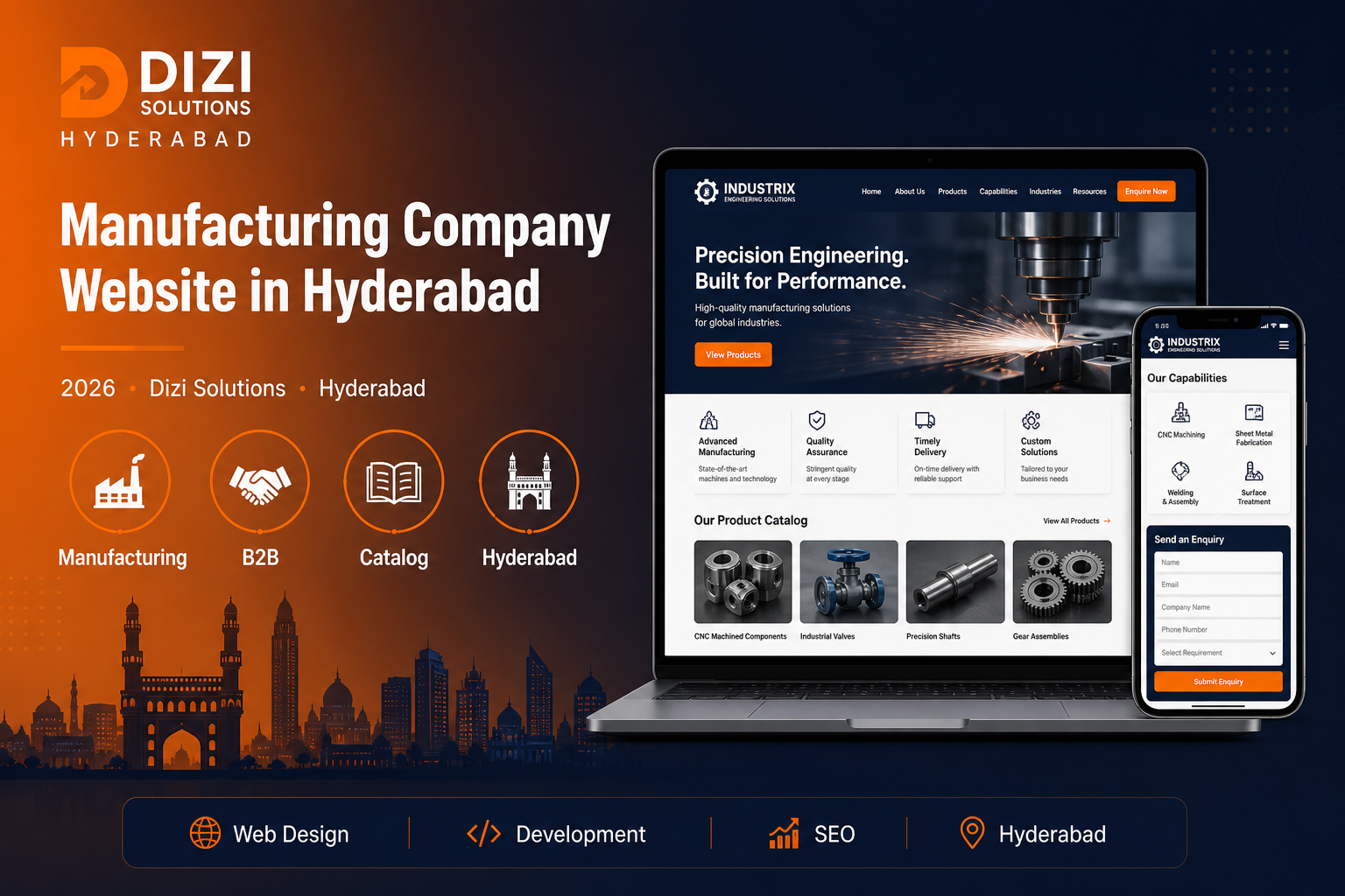 Manufacturing Company Website in Hyderabad