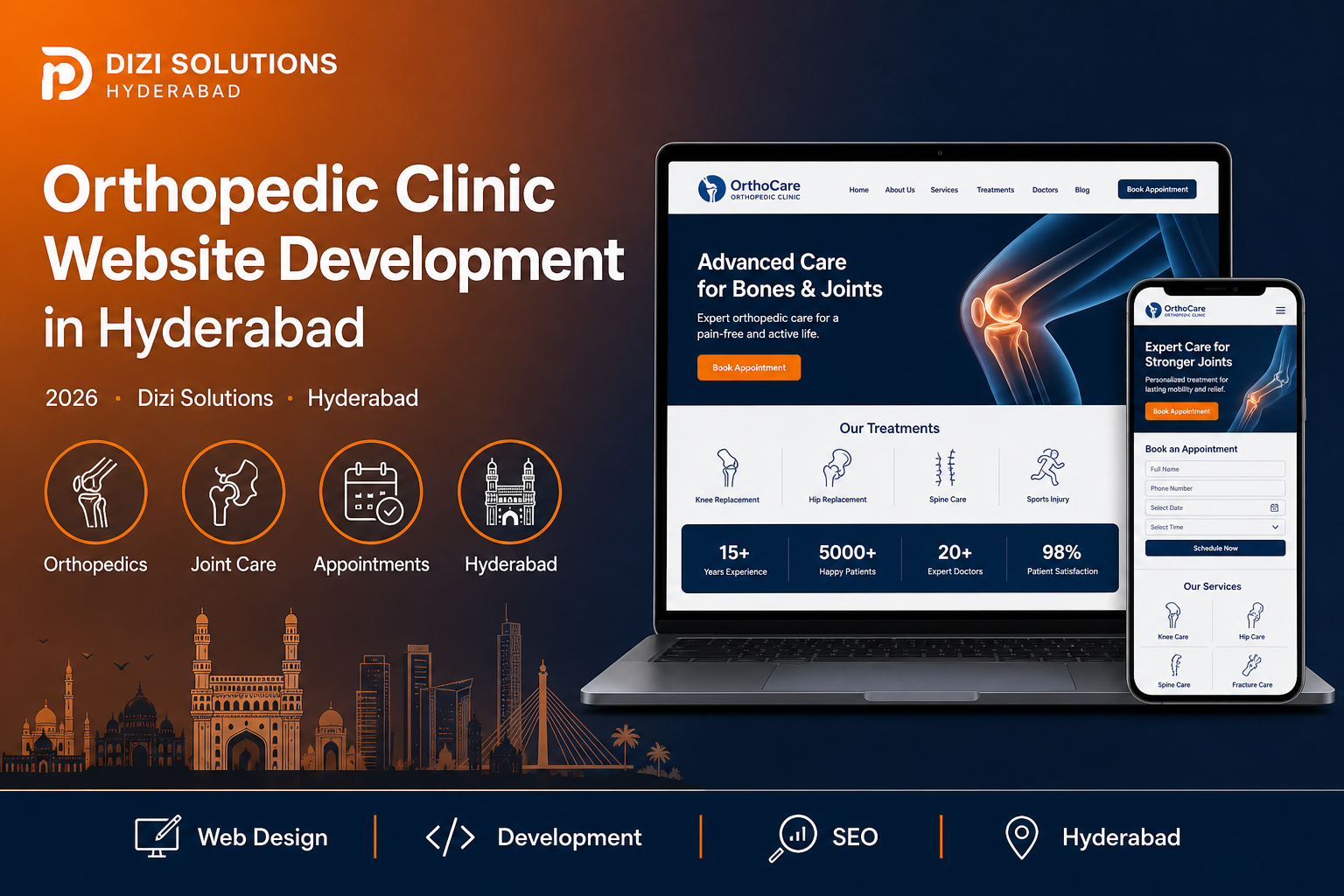 Orthopedic Clinic Website Development in Hyderabad