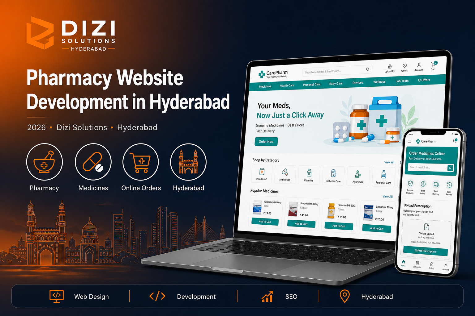 Pharmacy Website Development in Hyderabad