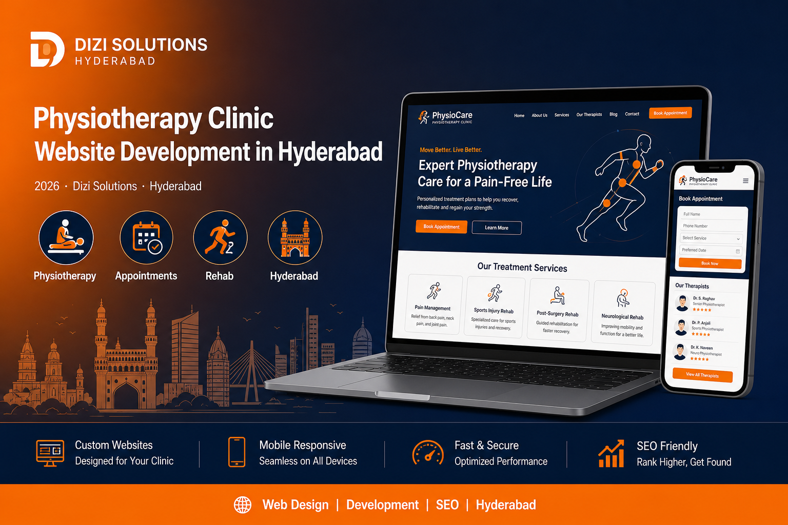 Physiotherapy Clinic Website Development in Hyderabad