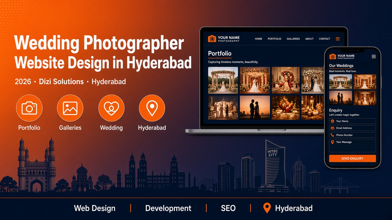 Wedding Photographer Website Design in Hyderabad