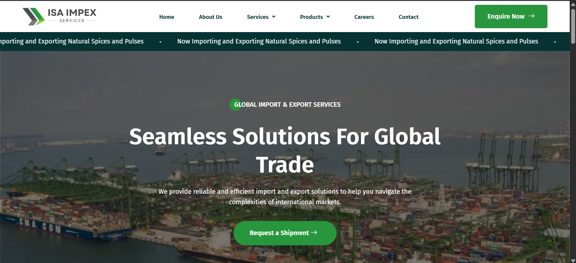 Isa Impex - Global B2B Supply Chain Website